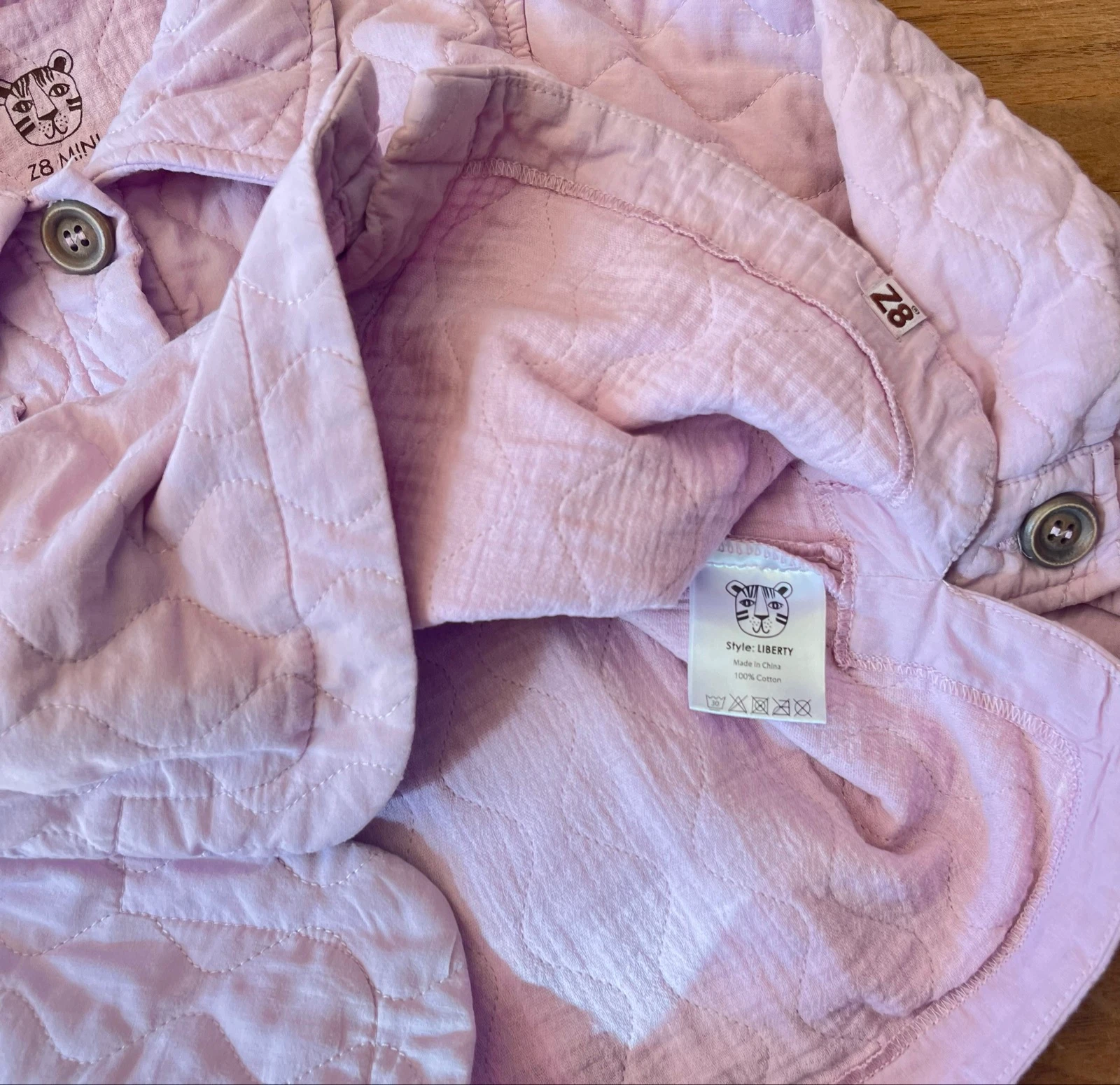 🌸 𝒎𝒛 | Z8 Mini gewatteerd jasje lila | maat 98 | katoen | tussenjas| vest – photo 3